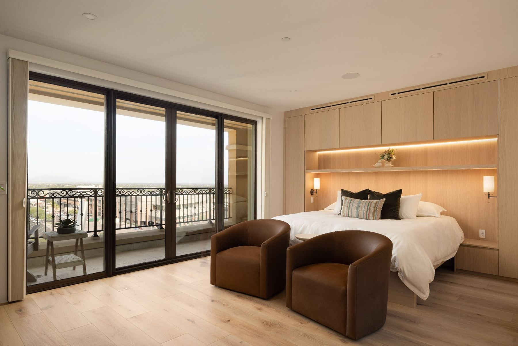 Primary suite with walls of glass