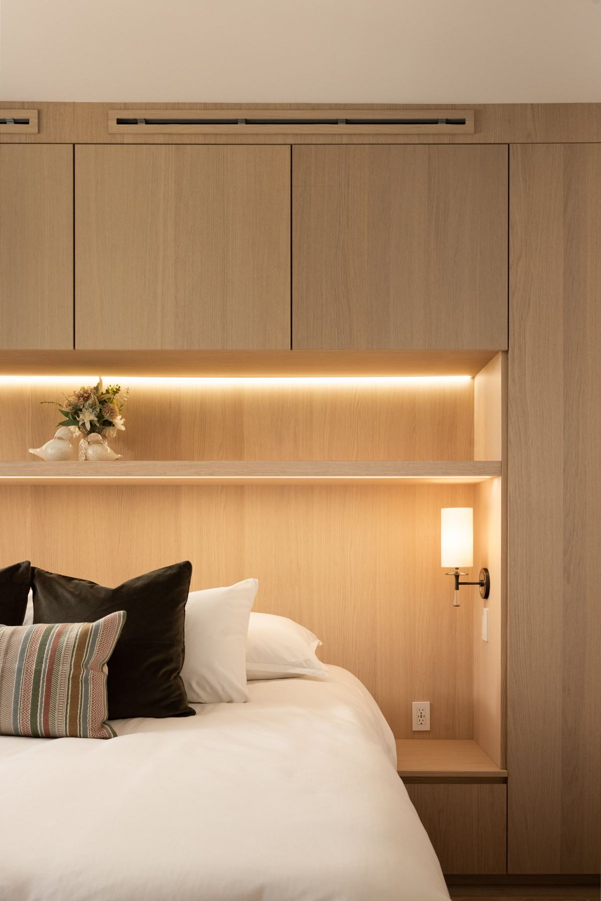 Integrated nightstand & reading light