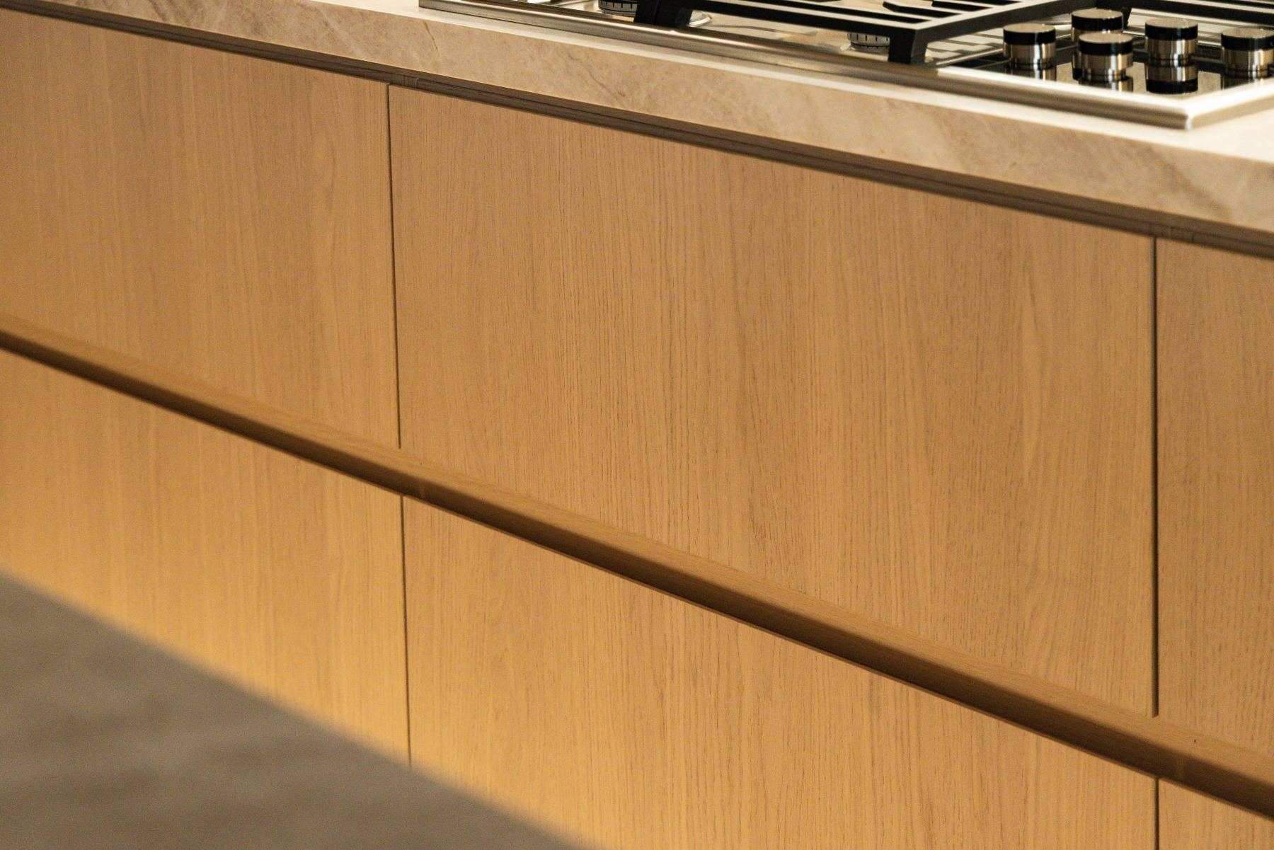 Custom wood cabinetry detail